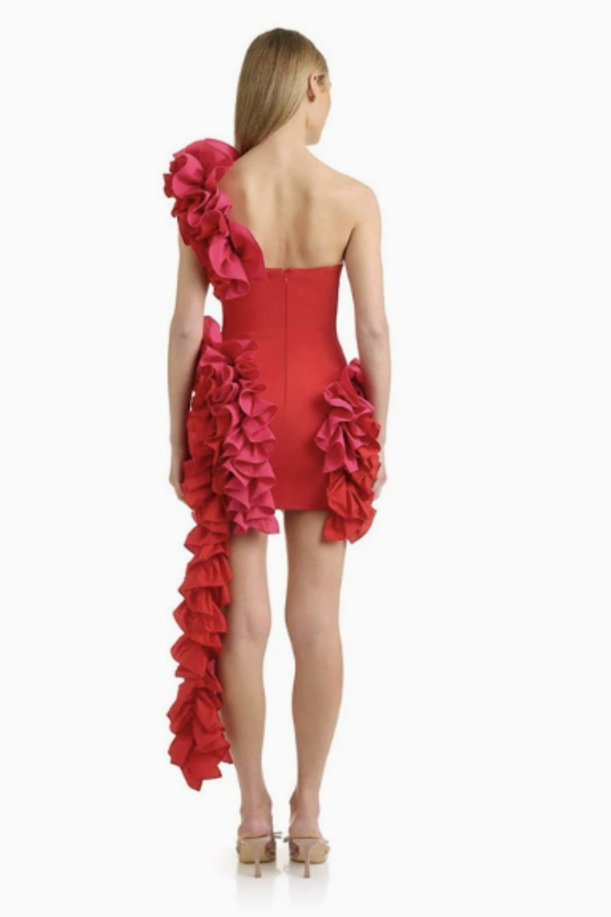 Keyla Ruffle Trim Bodycon Mini Dress Avalabel