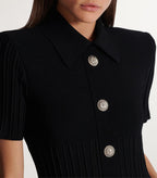 Kristin Black Knitted Mini Dress Avalabel