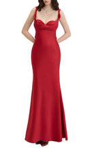 gwendolyn corset bodycon mermaid maxi dress in red Avalabel