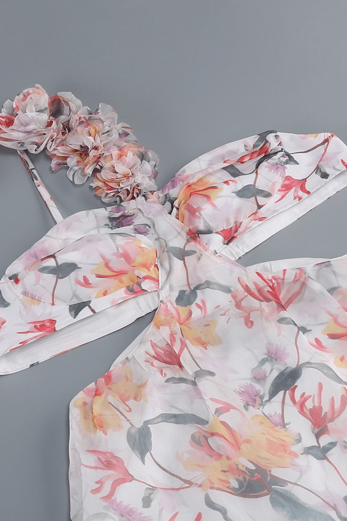 Livia Floral One Shoulder Tiered Dress Avalabel