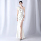 Crafted Flower With Beading Formal Dress Avalabel