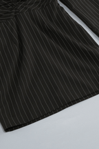 Helen Black Pinstripe Long Sleeve Mini Dress Avalabel