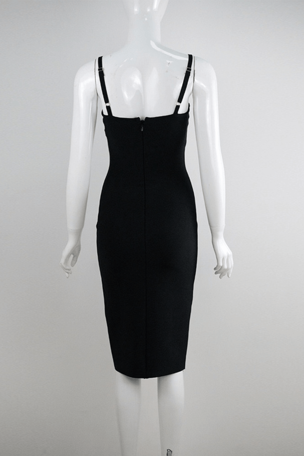 Karen Black Lace Bodycon Midi Dress Avalabel