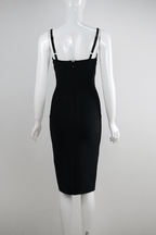 Karen Black Lace Bodycon Midi Dress Avalabel
