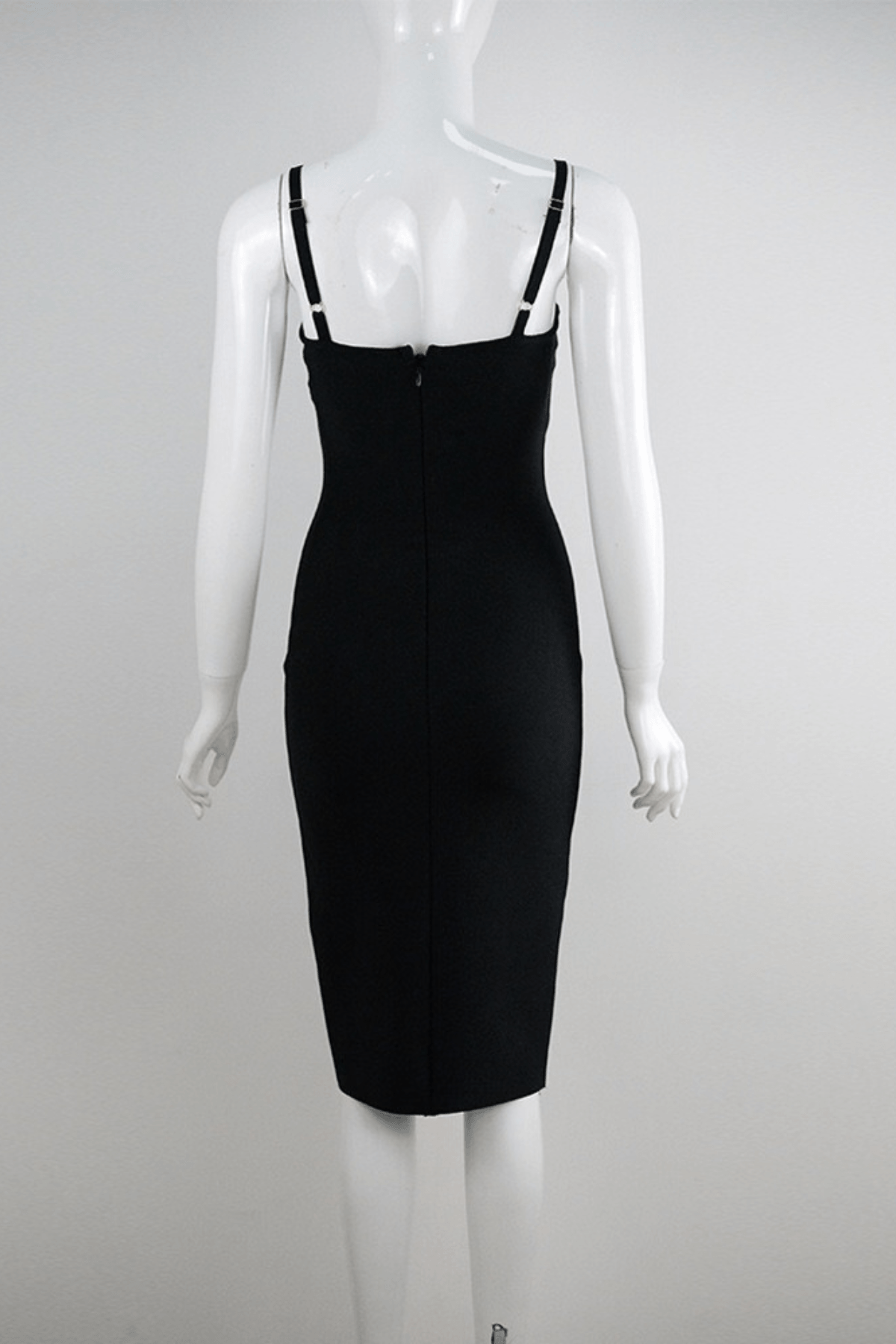 Karen Black Lace Bodycon Midi Dress Avalabel