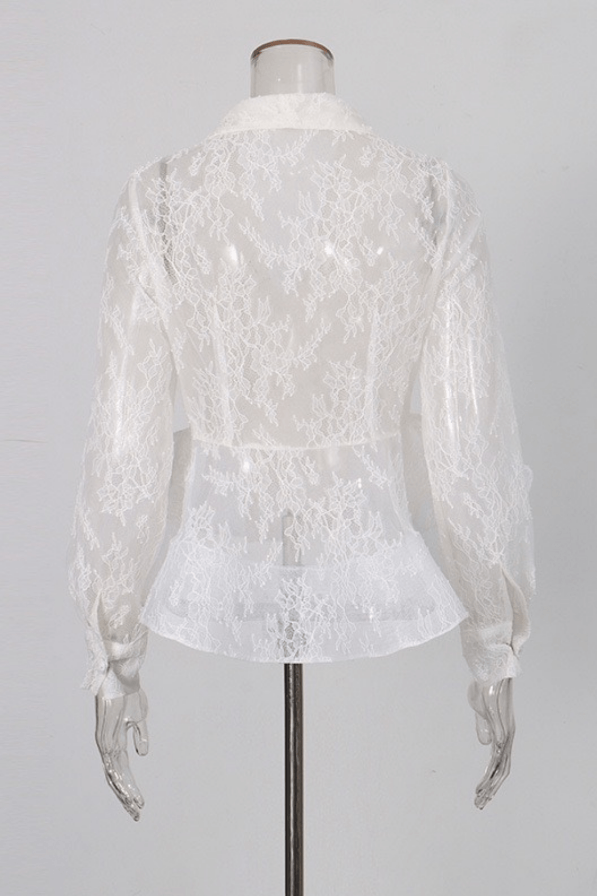 Fanny Lace Double Breasted Peplum Blazer Top Avalabel