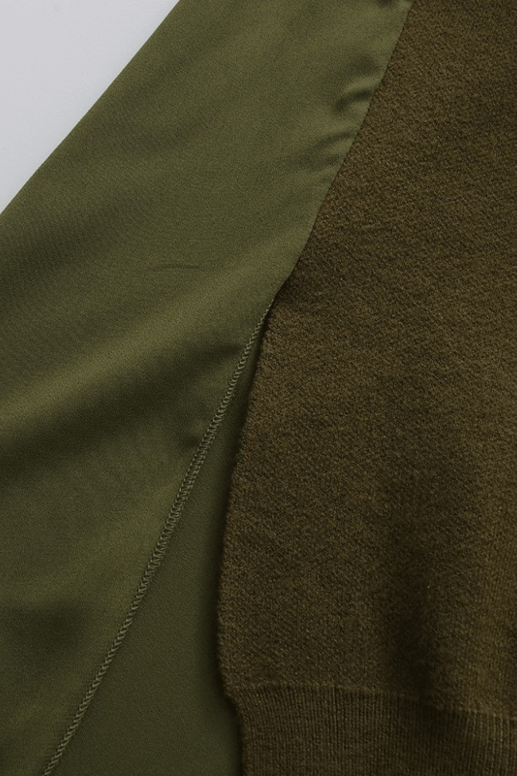 Olive Green Butterfly Embellished Asymmetric Sweater Avalabel