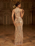 Liora Sequin Chain Mermaid Prom Dress Avalabel