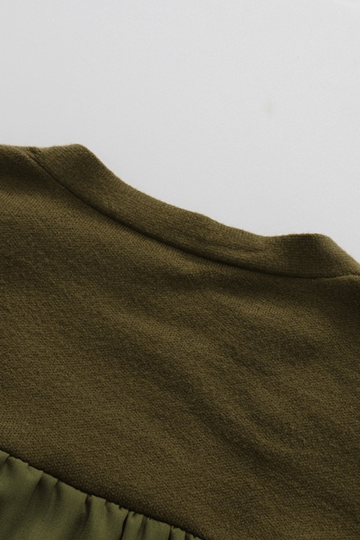 Olive Green Butterfly Embellished Asymmetric Sweater Avalabel
