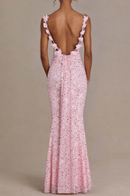 Adele Sequin Cowl Neck Strap Mermaid Dress Avalabel
