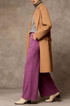 Farah Textured Knit High Waist Wide Leg Pants Avalabel