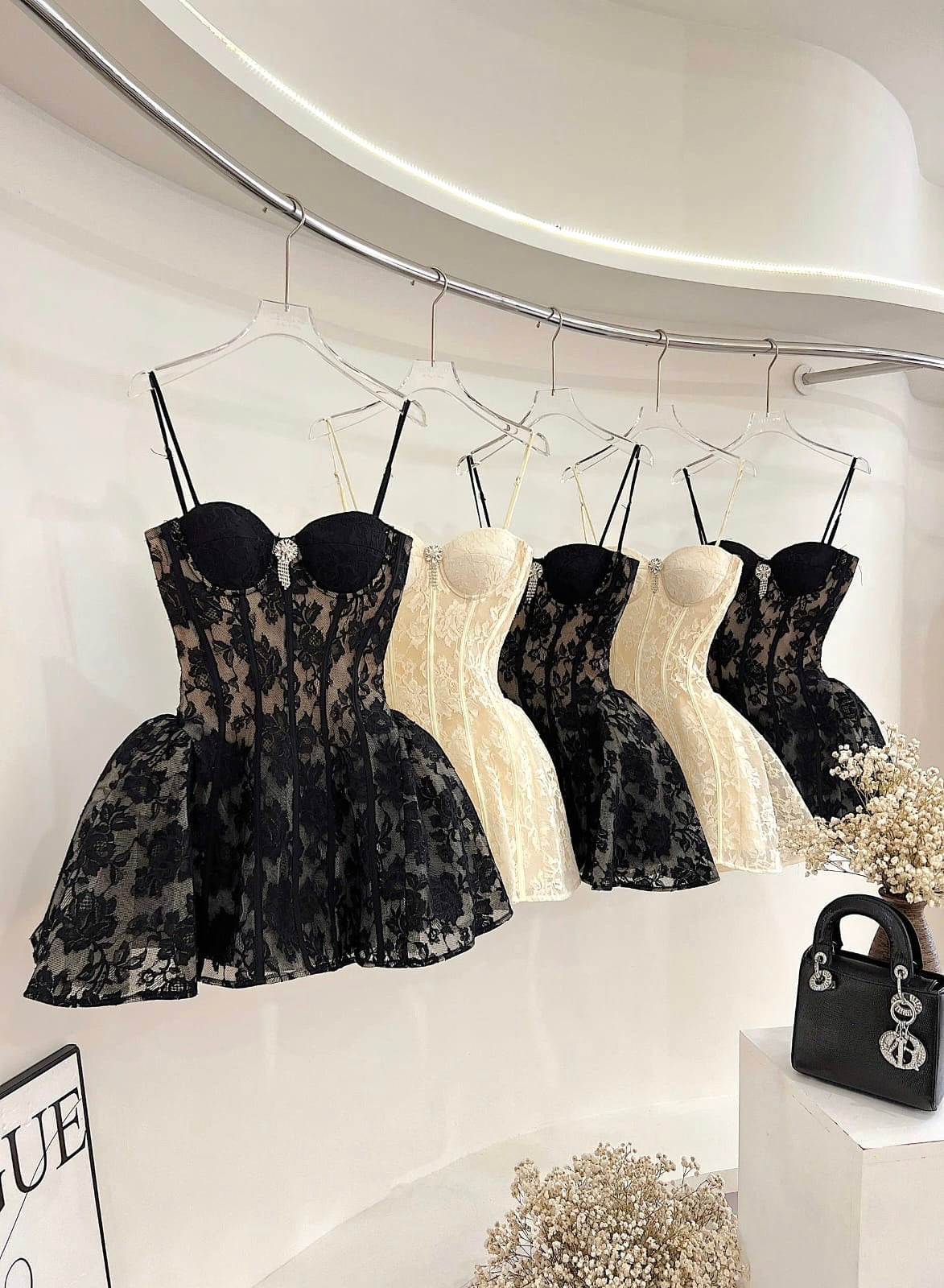 Camilla Corset Lace Mini Dress Avalabel