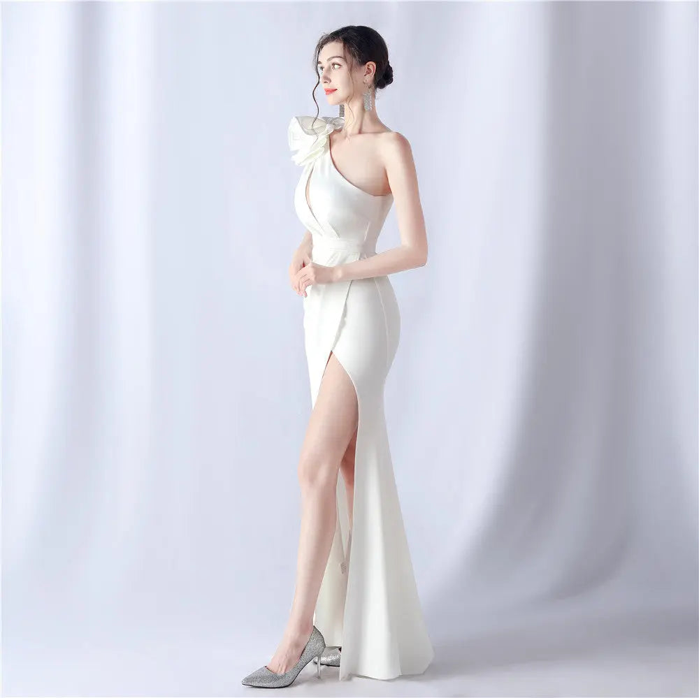 Crafted Flower With Beading Formal Dress Avalabel