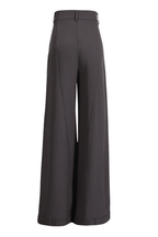 Greta High Waist Front Seam Cuffed Wide Leg Pants Avalabel