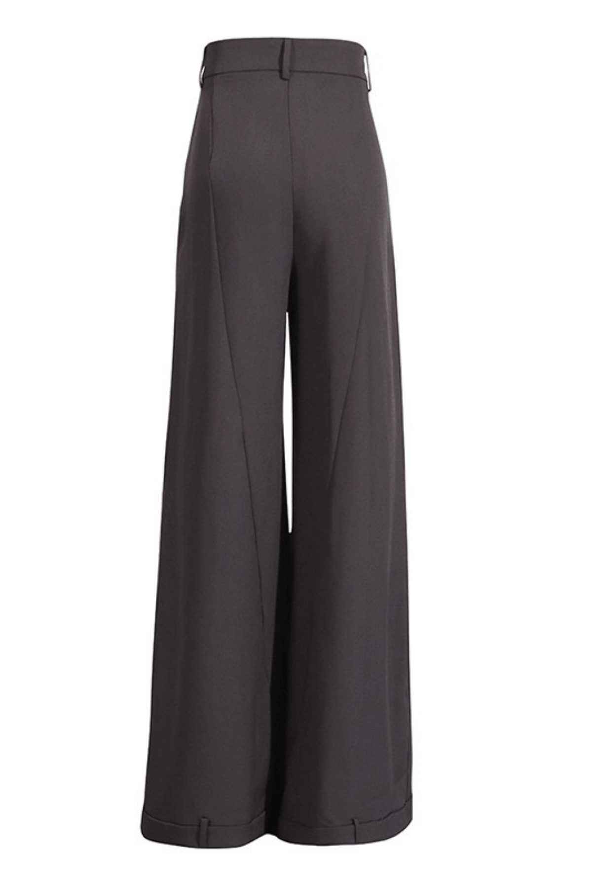 Greta High Waist Front Seam Cuffed Wide Leg Pants Avalabel