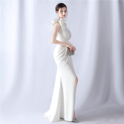 Crafted Flower With Beading Formal Dress