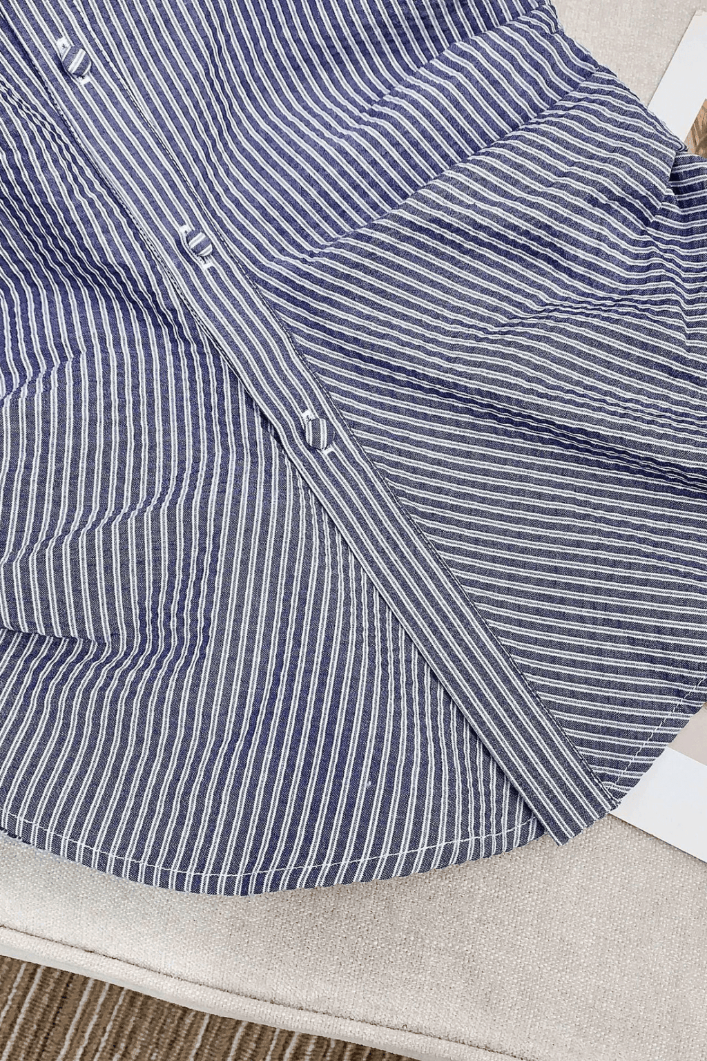 Striped Off Shoulder Ruffle Long Sleeve Blouse Avalabel