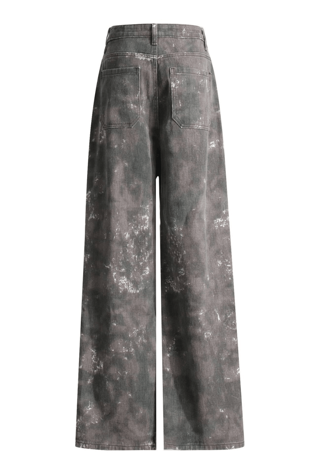 Gloria Splatter-Painted Multi-Pocket Wide-Leg Cargo Pants Avalabel