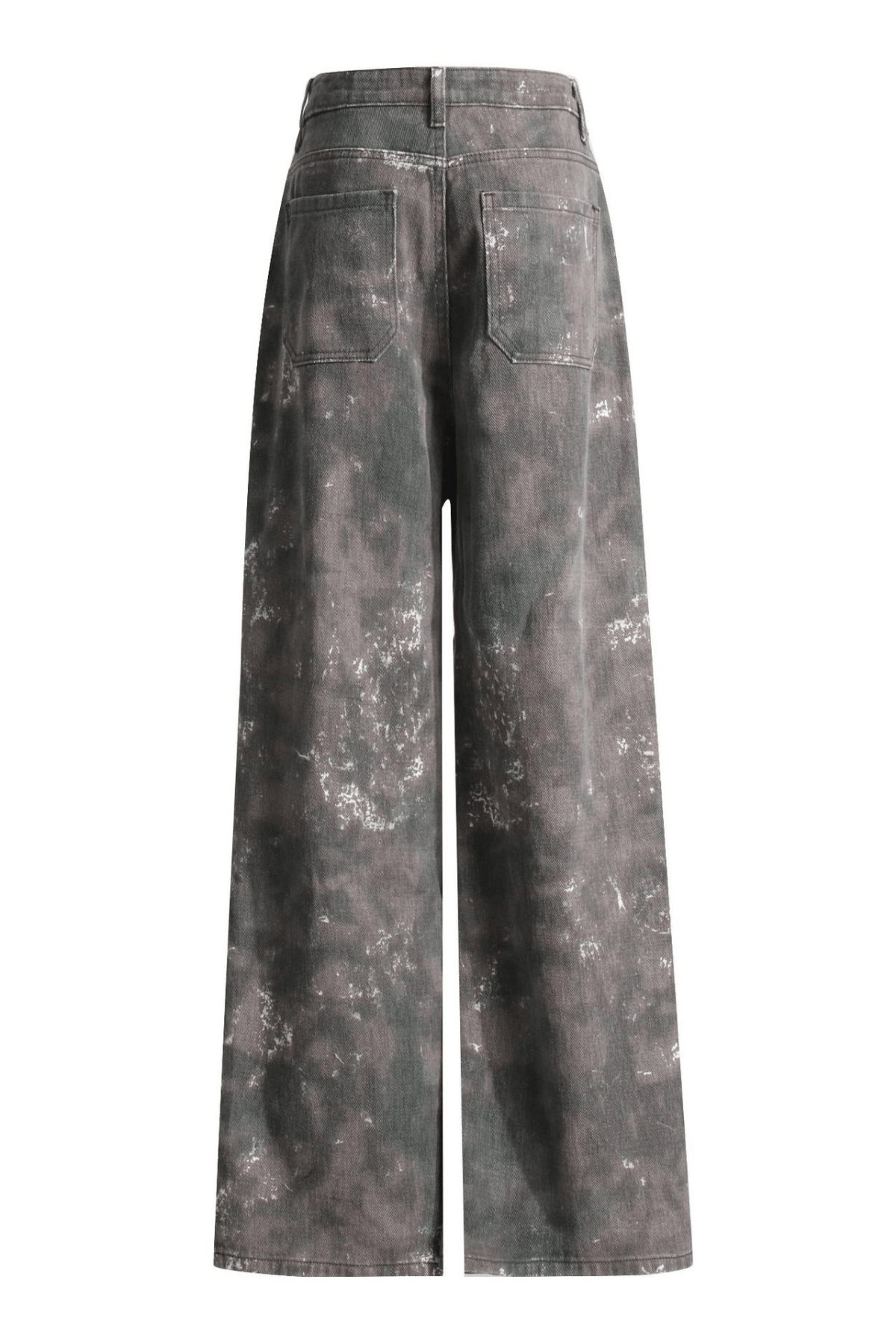 Gloria Splatter-Painted Multi-Pocket Wide-Leg Cargo Pants Avalabel