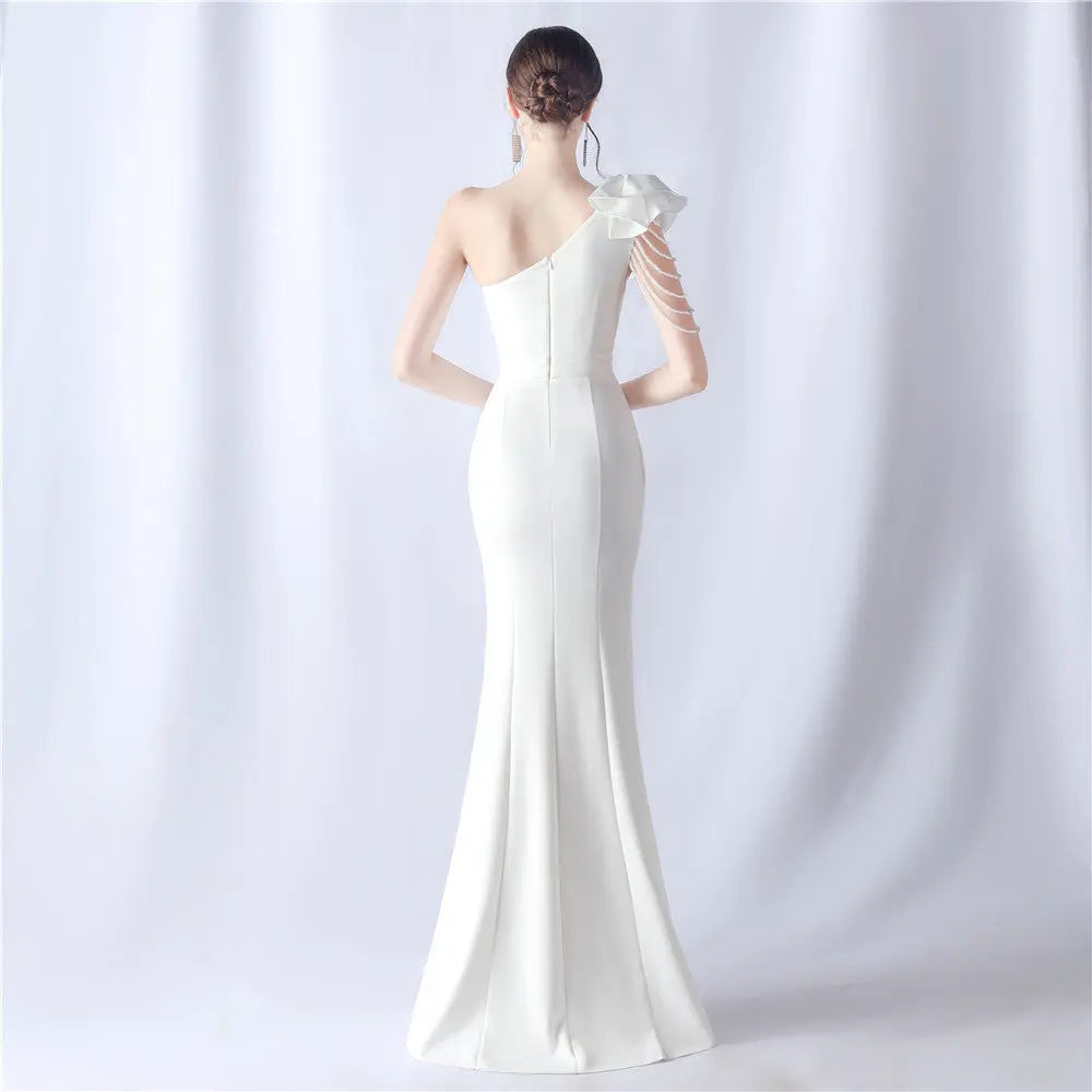 Crafted Flower With Beading Formal Dress Avalabel