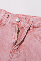 Hedy Pink Acid Wash Cutout Wide Leg Pants Avalabel