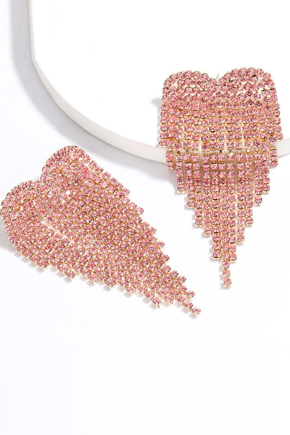 Pink Rhinestone Earrings Avalabel