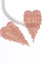 Pink Rhinestone Earrings Avalabel