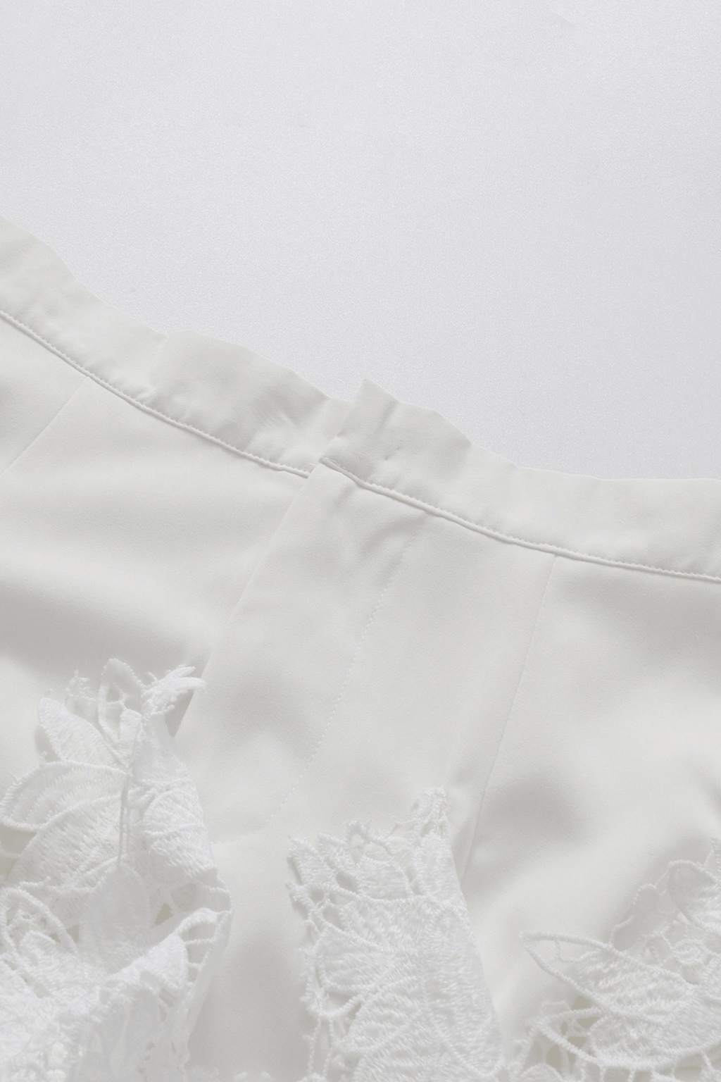 Irena White Floral Lace High Low Midi Skirt Avalabel