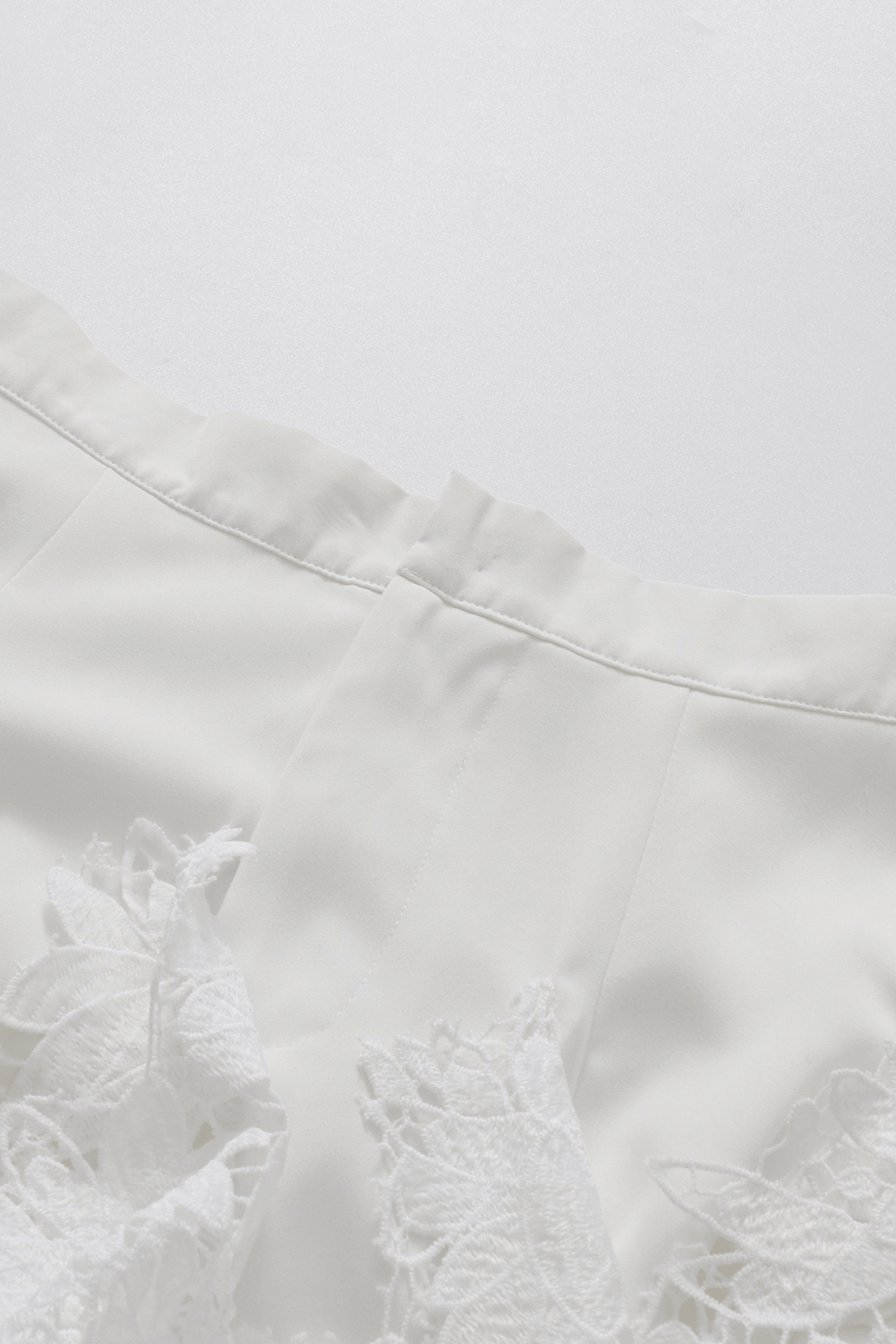 Irena White Floral Lace High Low Midi Skirt Avalabel