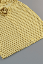 Justina Yellow Rhinestone Cutout Mini Dress Avalabel