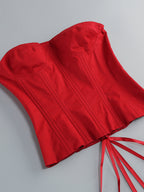 Clegg Red Corset Flower Two-Piece Set - Red Avalabel