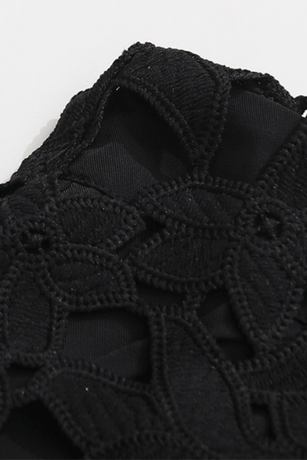 Julia Black 3D Floral Lace Midi Skirt Avalabel