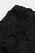 Julia Black 3D Floral Lace Midi Skirt Avalabel