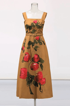 Erica Vintage Floral Print Belted Midi Dress Avalabel