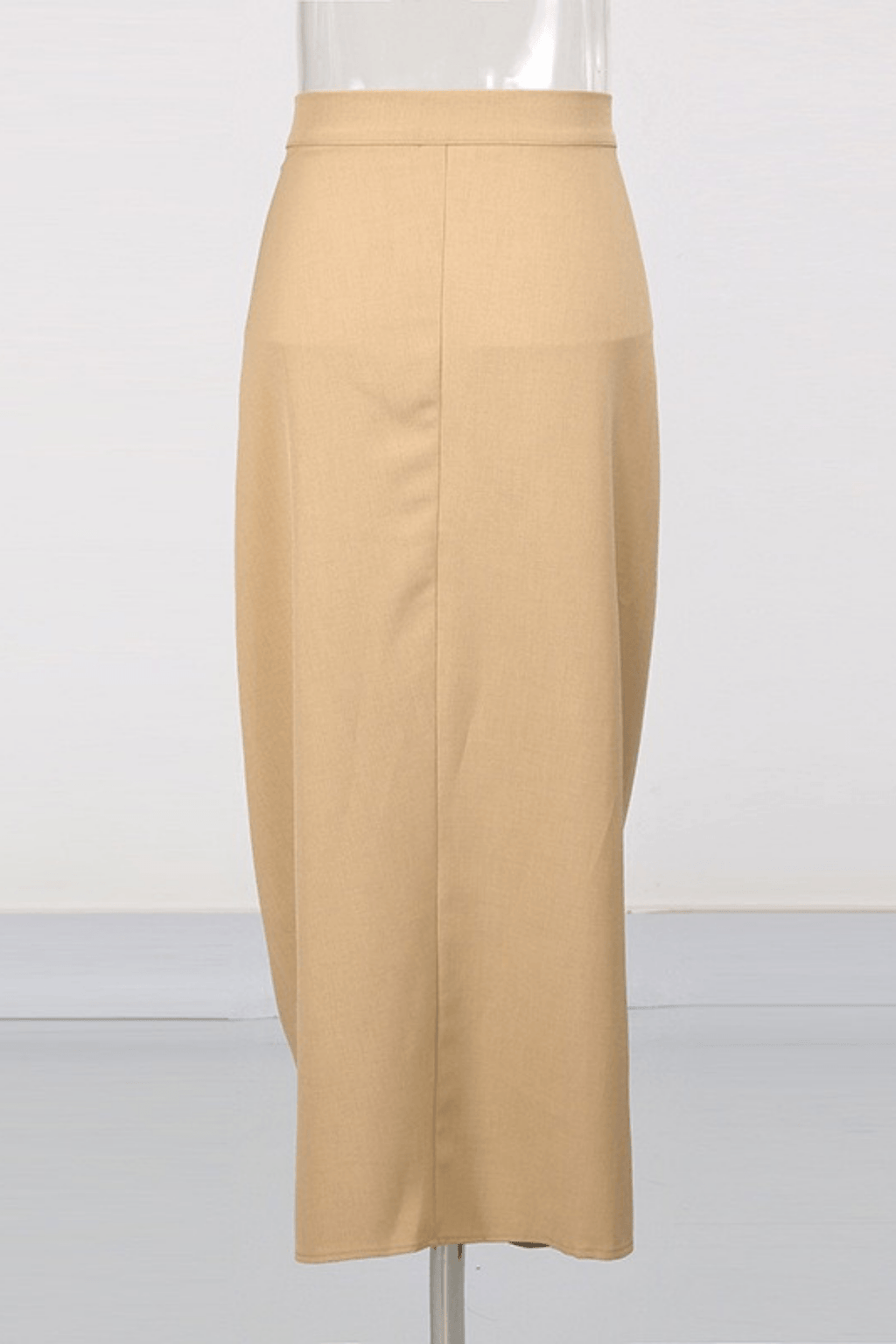 Joan High Waist Button Detail Draped Wrap Midi Skirt Avalabel