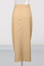 Joan High Waist Button Detail Draped Wrap Midi Skirt Avalabel