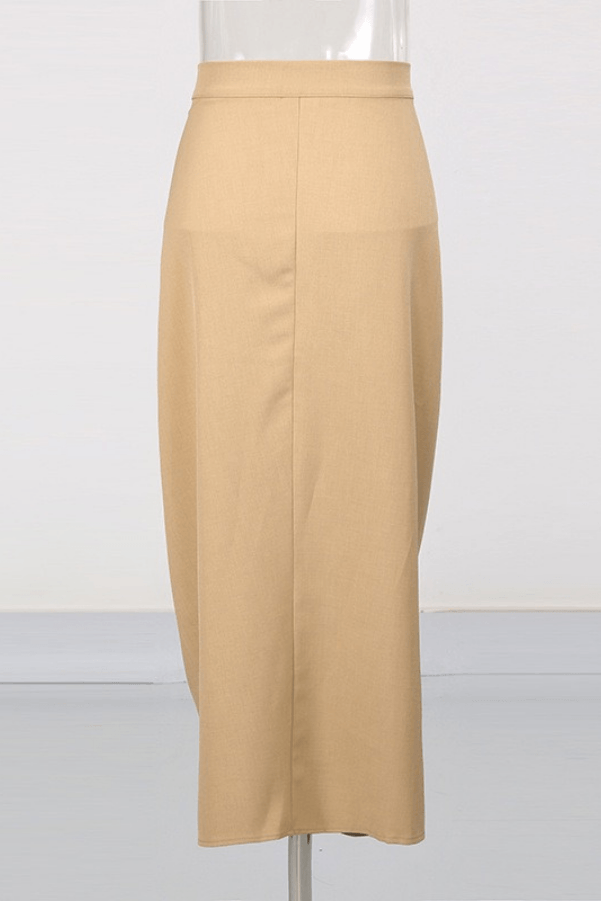 Joan High Waist Button Detail Draped Wrap Midi Skirt Avalabel