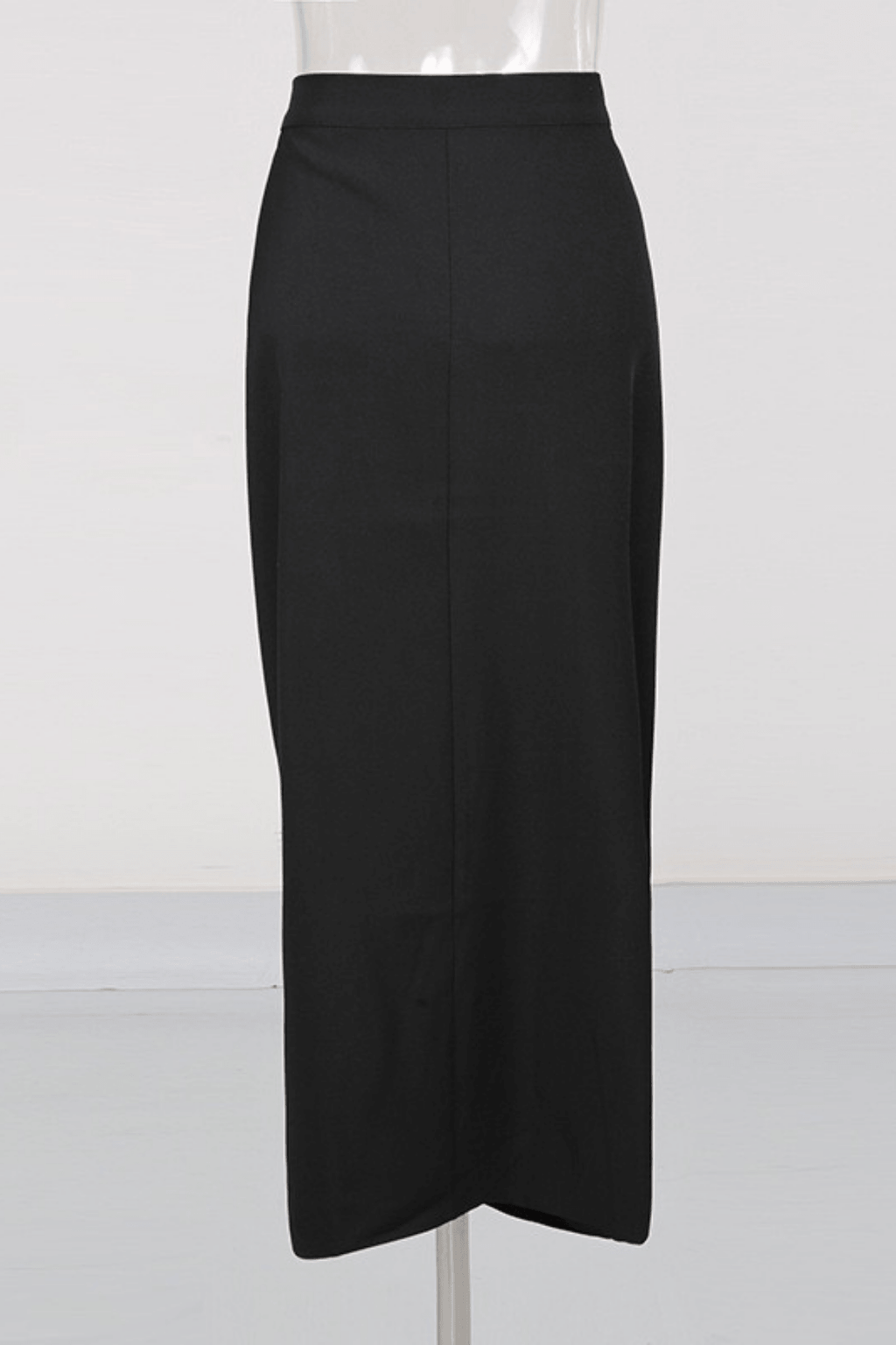 Joan High Waist Button Detail Draped Wrap Midi Skirt Avalabel
