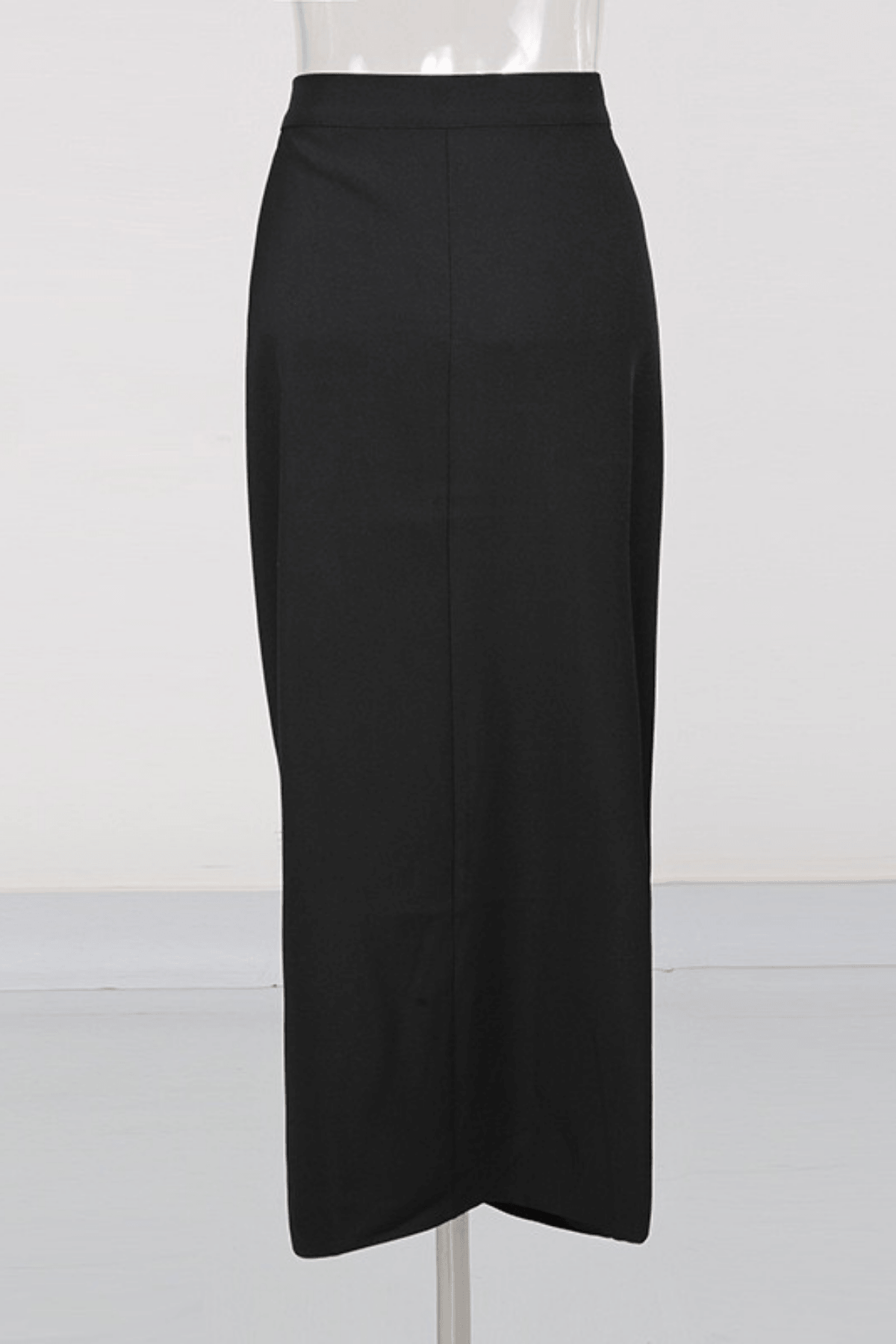 Joan High Waist Button Detail Draped Wrap Midi Skirt Avalabel