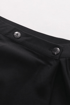 Joan High Waist Button Detail Draped Wrap Midi Skirt Avalabel