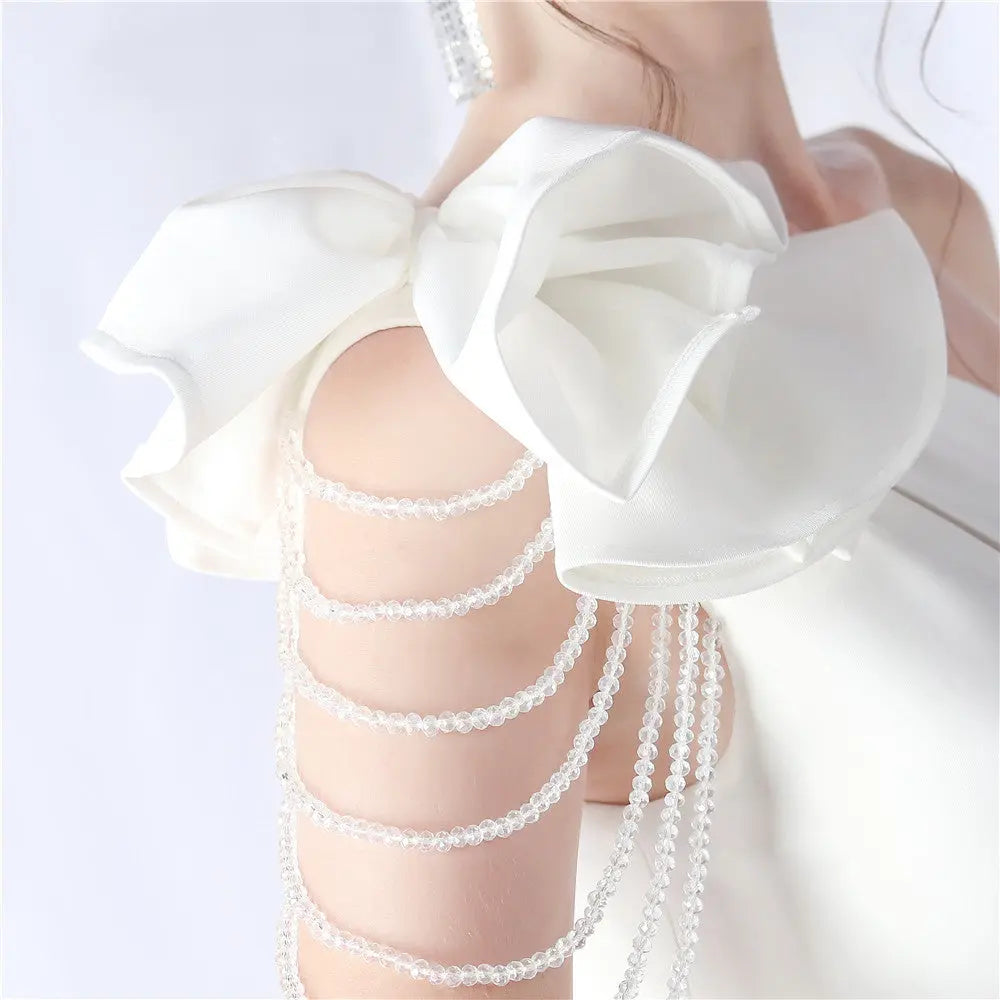 Crafted Flower With Beading Formal Dress Avalabel