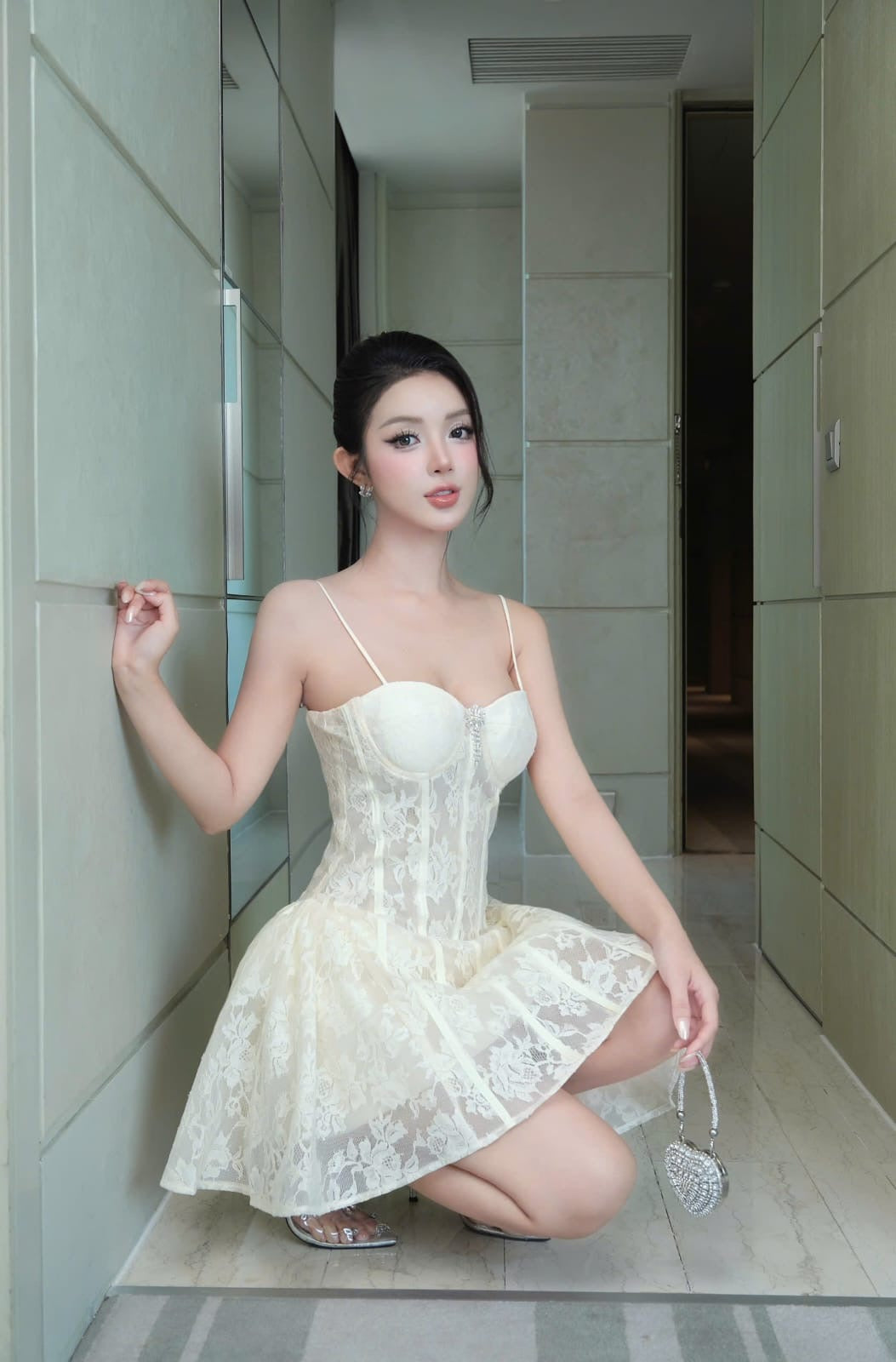 Camilla Corset Lace Mini Dress Avalabel