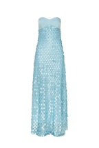 iris Lace sequin backless maxi dress in blue Avalabel