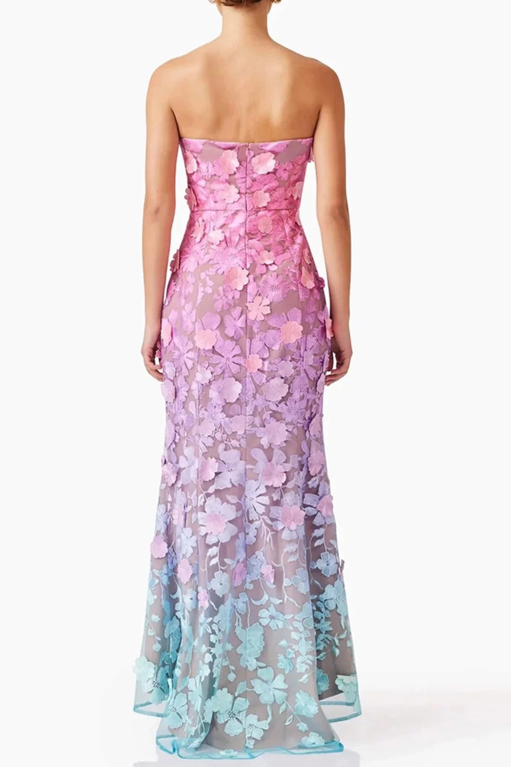 Off-Shoulder Sleeveless Gradient Dress Avalabel