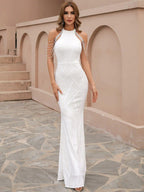 Liora Sequin Chain Mermaid Prom Dress Avalabel