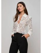 White 'Agence Anita Lace Blouse Top Avalabel