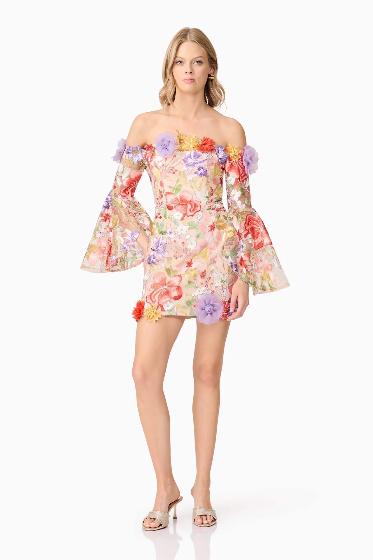 tabitha multicolor Off Shoulder Mini Dress in Floral Avalabel