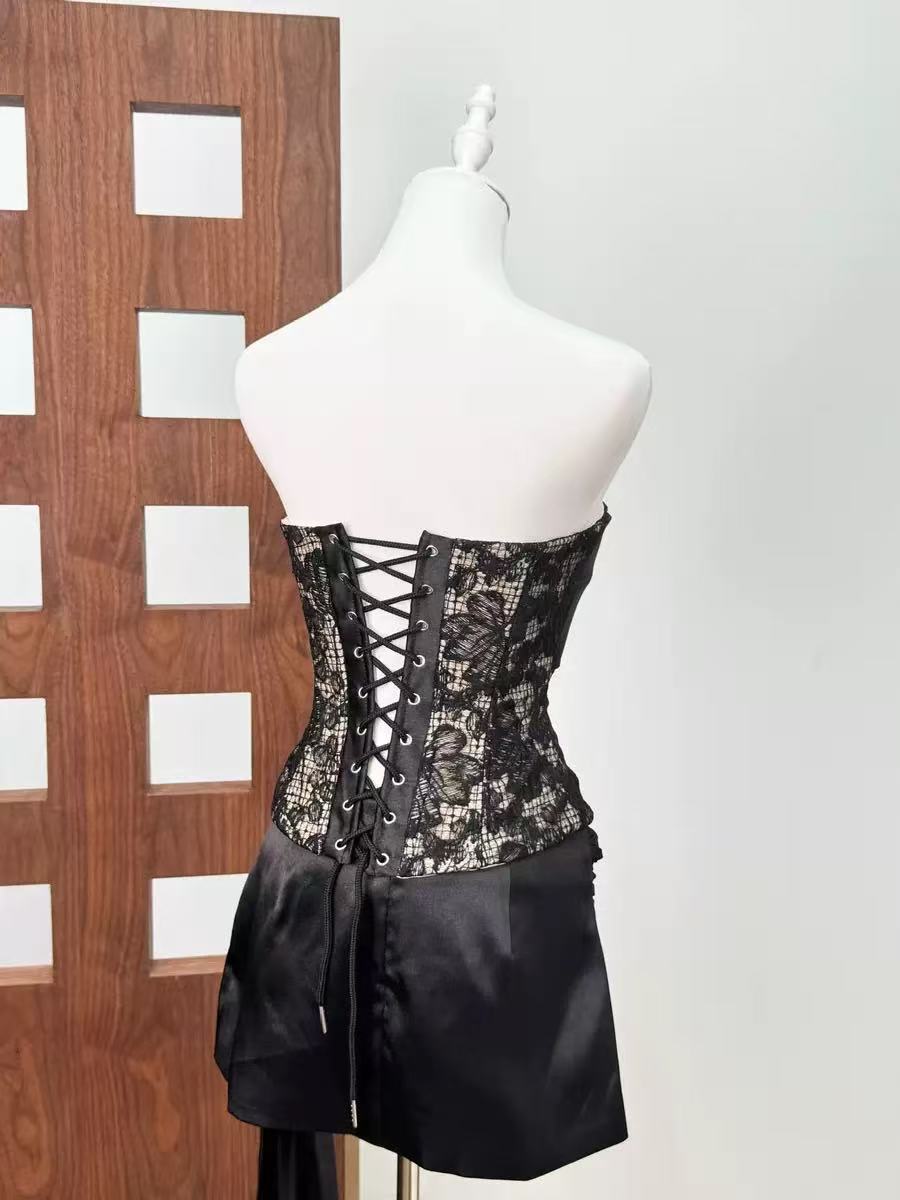 Strapless Black mini dress Avalabel