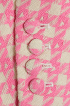 helen Embellished checked wool-blend blazer set in pink Avalabel