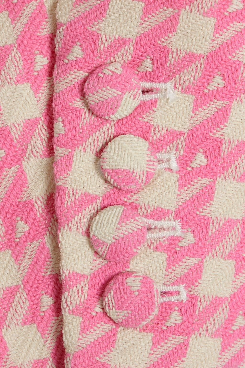 helen Embellished checked wool-blend blazer set in pink Avalabel